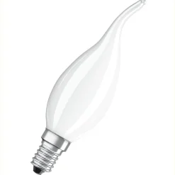 OSRAM LED-pære i flammeform E14 4W 827 dimbar matt Clearance