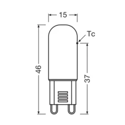 OSRAM LED-pære med stiftsokkel G9 1,8 W klar 2 700 K Outlet