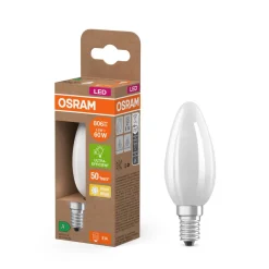 OSRAM LED-pære stearinlys matt E14 3,8W 2700K 806lm Outlet