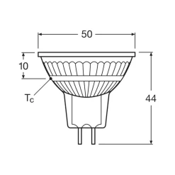 OSRAM LED-reflektor GU5.3 sett med 3 stk., 6,5 W, 12 V, 2700 K, 36°| Gu5.3 / Mr16 Pærer|Led-Pærer