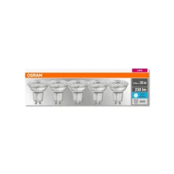 OSRAM LED-reflektor GU10 2,6W 4000 K 230lm 36° 5er| Gu10 Pærer