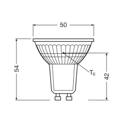 OSRAM LED-reflektorpære GU10 4,3W 827 36° 6-pakning Online
