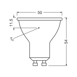 OSRAM LED-reflektorpære GU10 6,9W 120° 830 klar Online