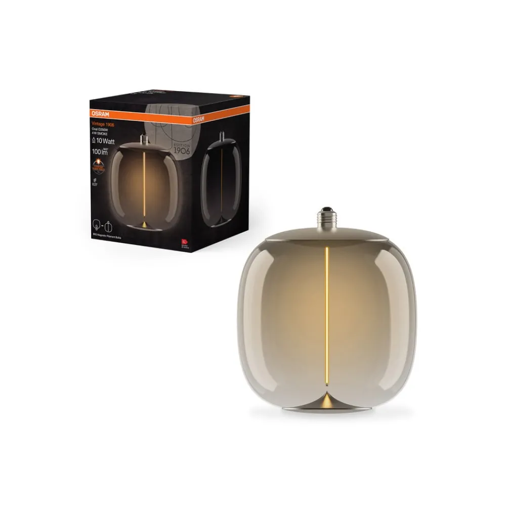 OSRAM Vintage 1906 Big Oval, røyk, E27, 1 800 K, glødetråd| E27 Pærer|Filament Pærer