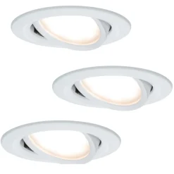 Paulmann 3-pakk LED innfelt lampe Coin Slim, hvit, IP23 Sale