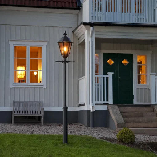 Konstsmide Pallas lyktestolpe, svart Outlet