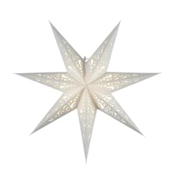 STAR TRADING Papirstjerne, Ø 45 cm, hvit, uten belysning Hot