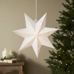 STAR TRADING Papirstjerne Classic med E14-fatning, hvit Outlet