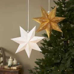 STAR TRADING Papirstjerne Classic med E14-fatning, hvit Outlet