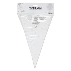 STAR TRADING Papirstjerne Decorus uten belysning hvit/sølv| Julebelysning|Dekorasjonsbelysning