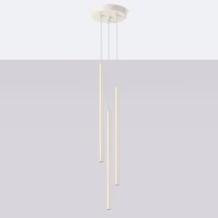 SOLLUX LIGHTING Pastelo hengelampe, beige, Ø 19 cm, stål Best