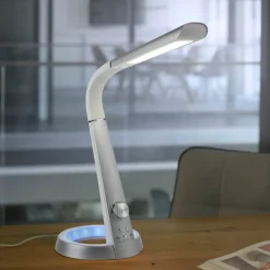 Paul Neuhaus Bill LED-skrivebordslampe, sølv| Kontorbelysning