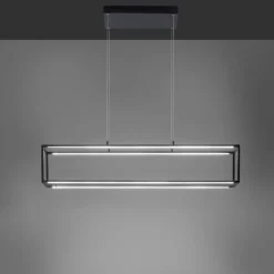 Paul Neuhaus Contura LED-hengelampe, svart, metall, dimmer| Led-Innendørs|Pendellamper