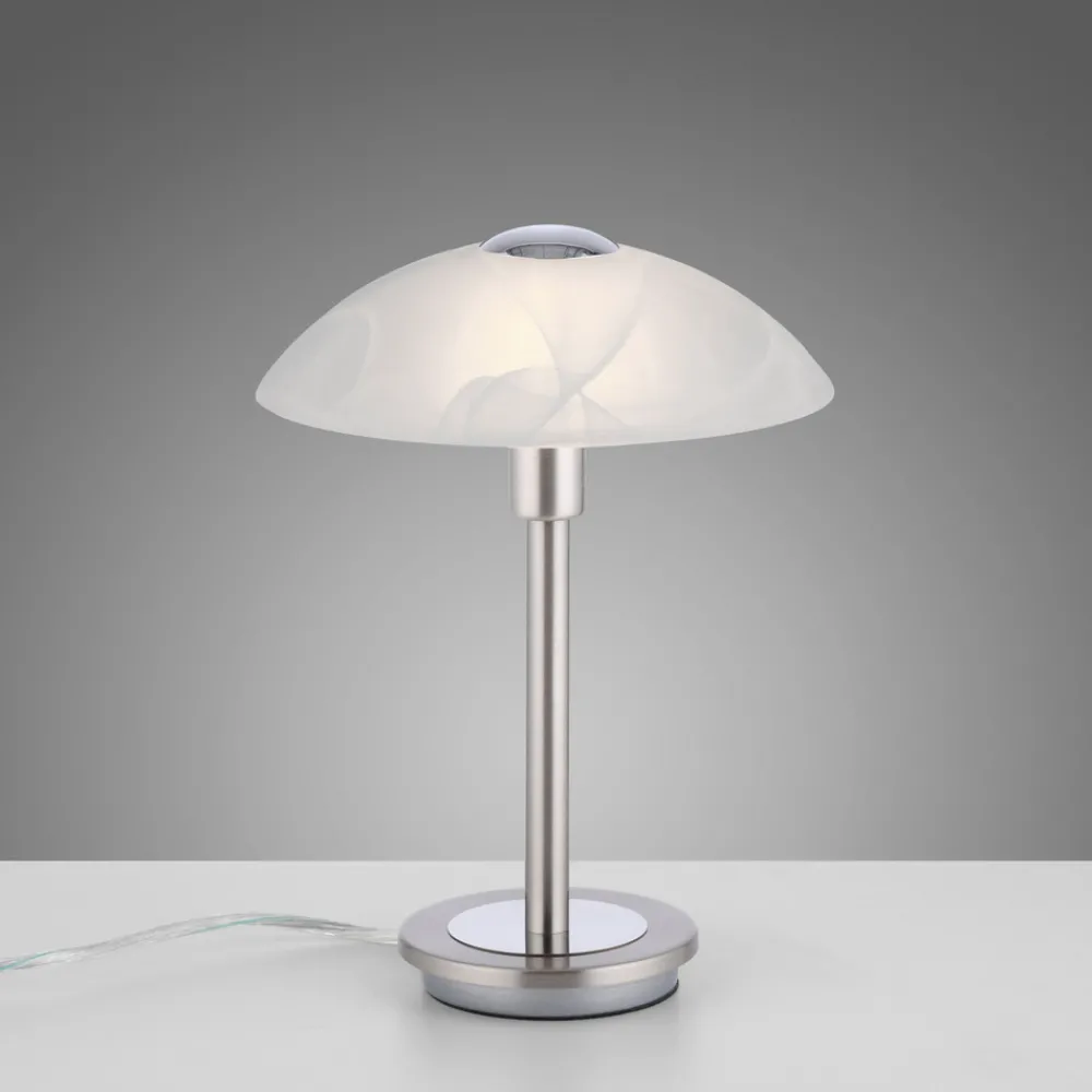 Paul Neuhaus Enova bordlampe, stålfarget