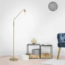 Paul Neuhaus gulvlampe Pino, messing, 163 cm, dimbar, G9| Gulvlamper