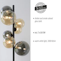 Paul Neuhaus gulvlampe Popsicle, glass, 155 cm høy, G9 New