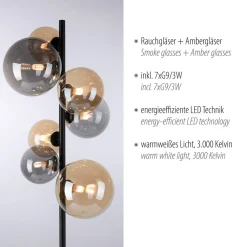 Paul Neuhaus gulvlampe Popsicle, glass, 155 cm høy, G9 New