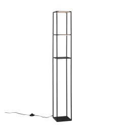 Paul Neuhaus LED-gulvlampe Contura, svart, metall, 140 cm| Gulvlamper