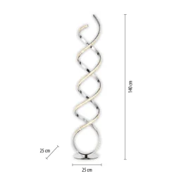 Paul Neuhaus LED-gulvlampe Kiribi, metall, 140 cm, dimbar| Gulvlamper