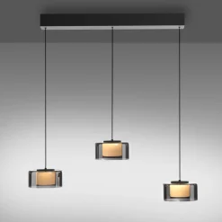 Paul Neuhaus LED-hengelampe Rika, 71 cm, glass, dimbar Outlet