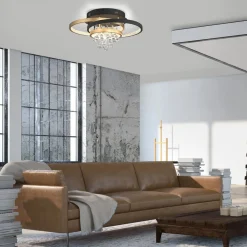 Paul Neuhaus LED-taklampe Rotazo, glass, CCT, dimbar| Led-Innendørs|Taklamper