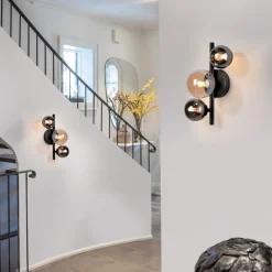 Paul Neuhaus Popsicle vegglampe, svart, glass, 29 cm, G9 Outlet