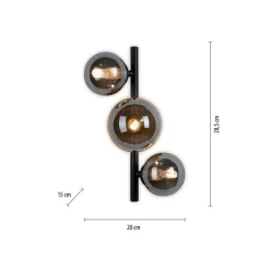 Paul Neuhaus Popsicle vegglampe, svart, glass, 29 cm, G9 Outlet