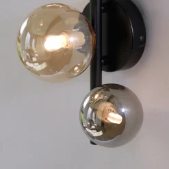 Paul Neuhaus Popsicle vegglampe, svart, glass, 29 cm, G9 Outlet