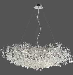 Paul Neuhaus Ricicle lysekrone, krom, lengde 120 cm| Lysekroner