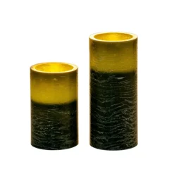 Pauleen Cosy Shine Candle vokslys, 2 stk, grønn Hot