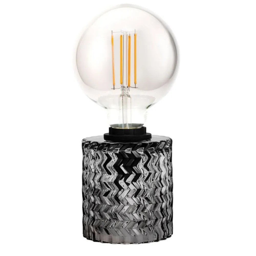 Pauleen Crystal Smoke bordlampe med glass-sokkel| Bordlamper