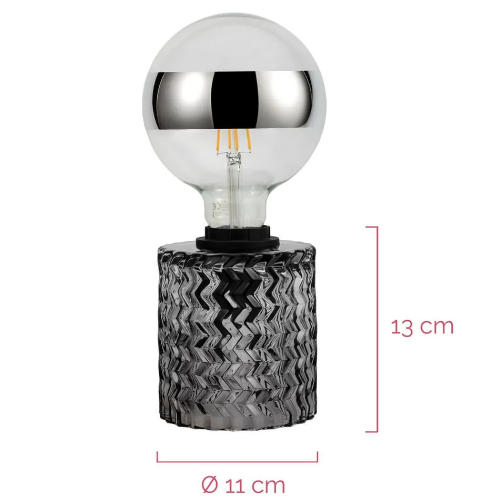 Pauleen Crystal Smoke bordlampe med glass-sokkel| Bordlamper