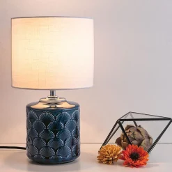 Pauleen Glowing Midnight bordlampe, hvit/blå| Bordlamper