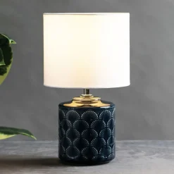 Pauleen Glowing Midnight bordlampe, hvit/blå| Bordlamper