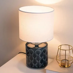 Pauleen Glowing Midnight bordlampe, hvit/blå| Bordlamper