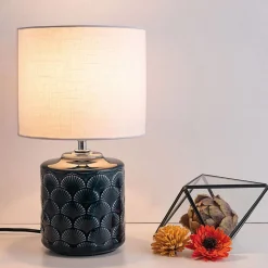 Pauleen Glowing Midnight bordlampe, hvit/blå| Bordlamper