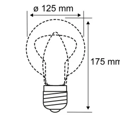 Pauleen LED-filamentpære G125 E27 9 W klar 2 700 K| Filament Pærer|Filament Pærer