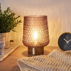 Pauleen Sparkling Glamour batteri grå/messing| Dekorasjonsbelysning|Bordlamper