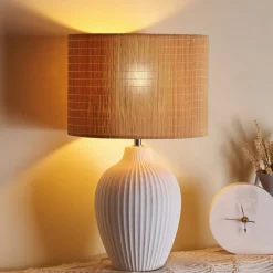 Pauleen Timber Glow bordlampe med bambusskjerm New