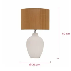 Pauleen Timber Glow bordlampe med bambusskjerm New