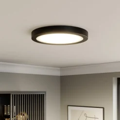 Paulmann Abia LED-panel Ø 30cm 2 700 K matt svart| Kontorbelysning|Led-Innendørs