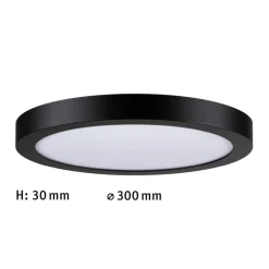 Paulmann Abia LED-panel Ø 30cm 4 000 K svart| Kontorbelysning