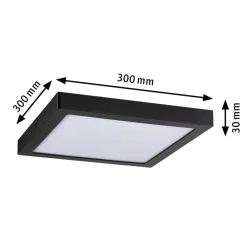 Paulmann Abia LED-panel 4 000 K kantet 30 cm svart Clearance