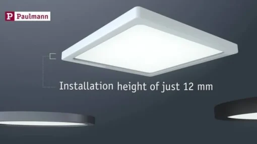Paulmann Areo LED-panel rund svart 3000K Ø17,5 cm| Downlights