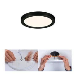 Paulmann Areo LED-panel rund svart 3000K Ø11,8cm Sale