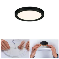 Paulmann Areo LED-panel rund svart 3000K Ø11,8cm Sale