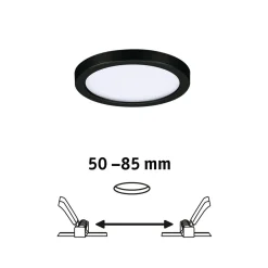 Paulmann Areo LED-panel rund svart 3000K Ø11,8cm Sale