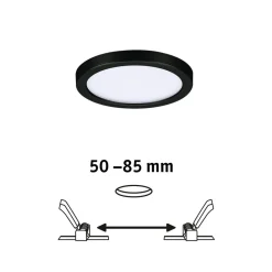 Paulmann Areo LED-panel rund svart 3000K Ø11,8cm Sale