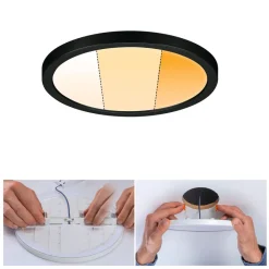 Paulmann Areo Panel dimtowarm rund svart Ø17,5 cm Outlet