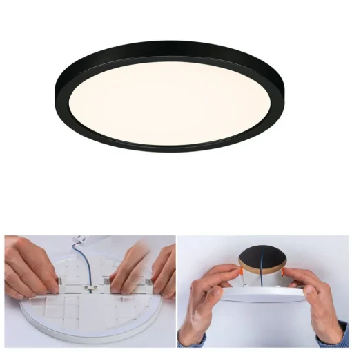Paulmann Areo panel 3-tr dim svart Ø17,5cm 3 000 K| Downlights